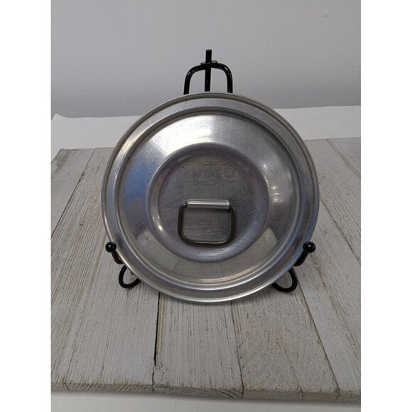 Vintage Aluminum Mirro #1 Safety Ring Pot Cover Round Metal Lid 5 1/4" - Picture 1 of 4